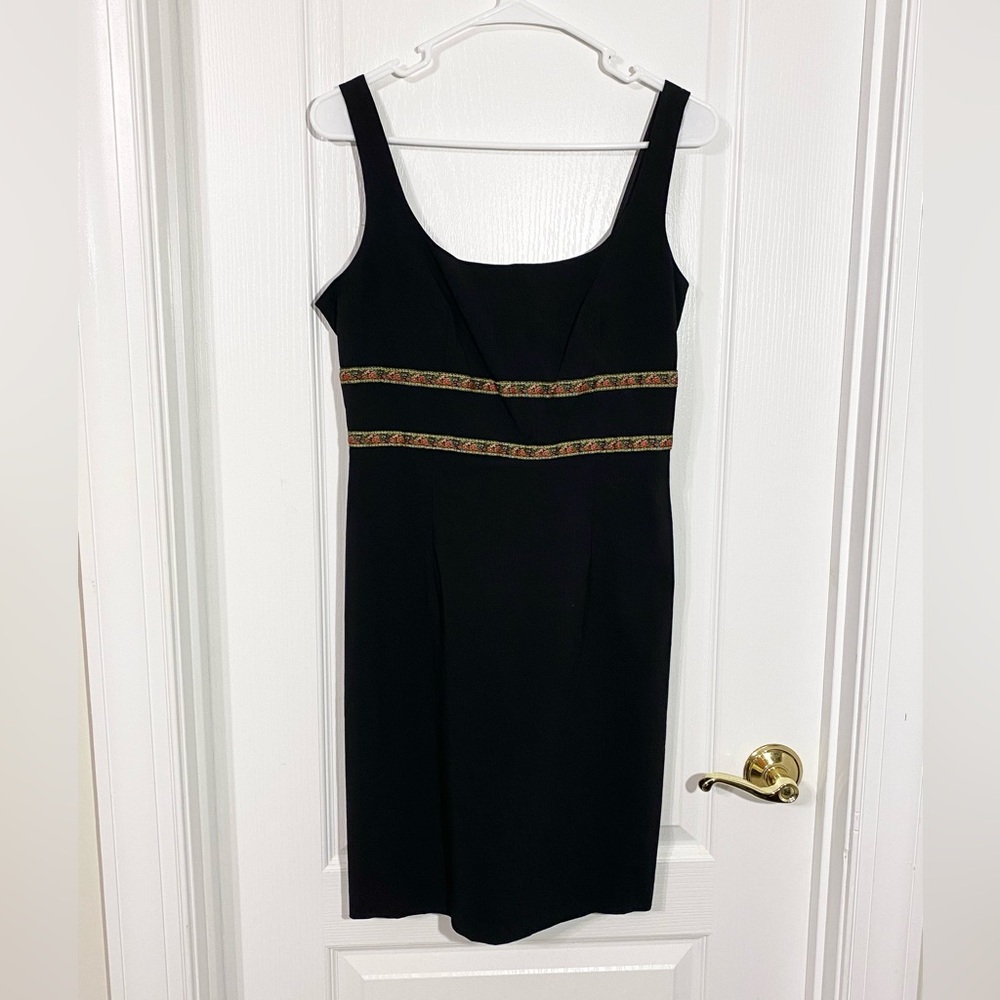 90s Express Lace Up Corset Style Sleeveless Mini Dress Vintage Black JR 9/10